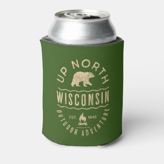 Naar het noorden van Wisconsin Blikjeskoeler (Blikje Achterkant)