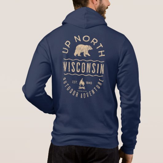 Naar het noorden van Wisconsin Hoodie (Achterkant)