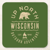 Naar het noorden van Wisconsin Kartonnen Onderzetters (Voorkant)