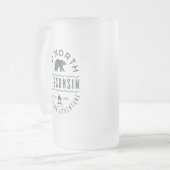 Naar het noorden van Wisconsin Matglas Bierpul (Voorkant links)