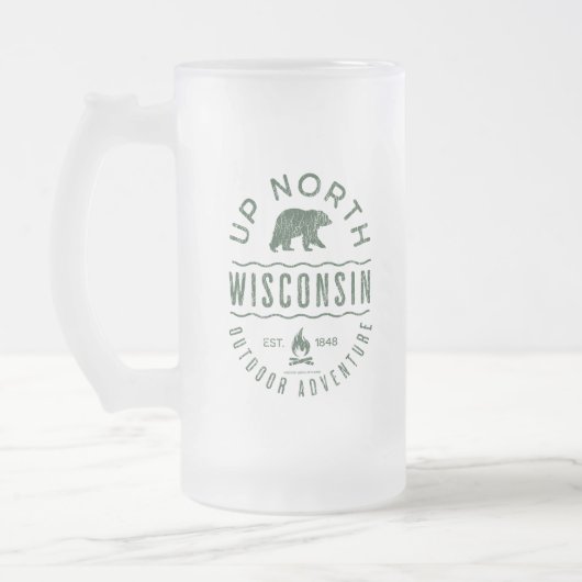 Naar het noorden van Wisconsin Matglas Bierpul (Links)