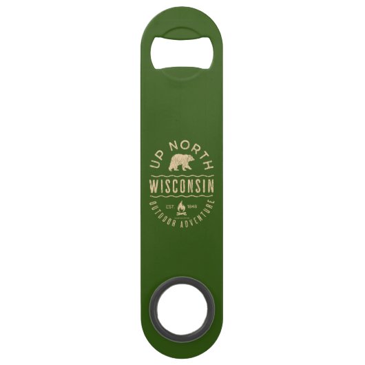 Naar het noorden van Wisconsin Speed Flessenopener (Voorkant)