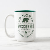 Naar het noorden van Wisconsin Tweekleurige Koffiemok (Links)