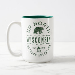 Naar het noorden van Wisconsin Tweekleurige Koffiemok