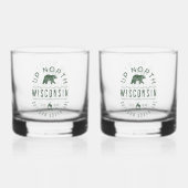 Naar het noorden van Wisconsin Whisky Glas (Achterkant)