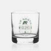 Naar het noorden van Wisconsin Whisky Glas (Voorkant)