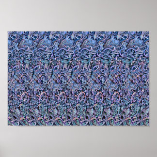 Naar het noorden - Verborgen 3D-print Poster