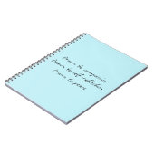Naar het Notitieboek in Ocean Blue met gedicht (Linkerzijde)