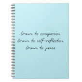 Naar het Notitieboek in Ocean Blue met gedicht (Voorkant)