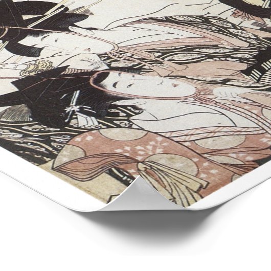 Naar het oosten, Utamaro, 1795 Poster (Hoek)