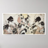 Naar het oosten, Utamaro, 1795 Poster (Voorkant)