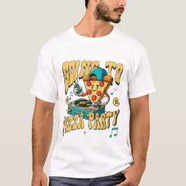Naar het pizzafeest t-shirt
