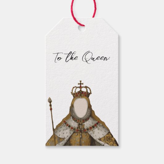 Naar het Queen Gift Label Cadeaulabel (Voorkant)