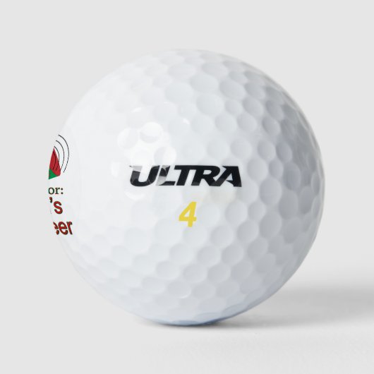 Naar het rendiertje van de Kerstman Golfballen (Logo)