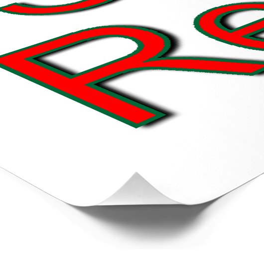 Naar het rendiertje van de Kerstman Perfect Poster (Hoek)