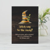 Naar het Snoep Funny Halloween Quote Kaart (Staand voorkant)