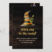 Naar het Snoep Funny Halloween Quote Kaart (Voorkant / Achterkant)