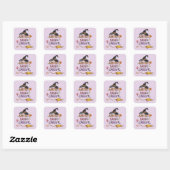 Naar het Snoep Vierkante Sticker (Vel)
