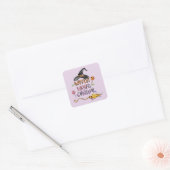 Naar het Snoep Vierkante Sticker (Envelop)