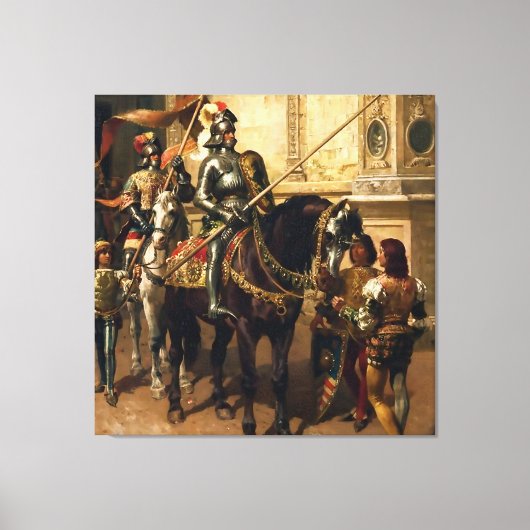 Naar het steekspel door Cesare Detti Canvas Afdruk (Voorkant)