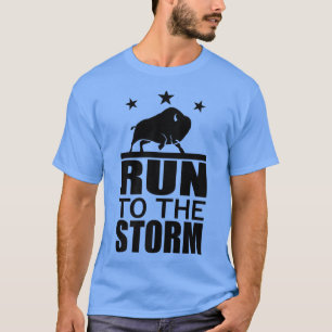 Naar het Storm rennen - Bison American Fitness Spo T-shirt