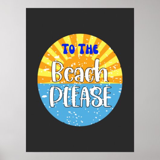 Naar het strand alstublieft poster (Voorkant)