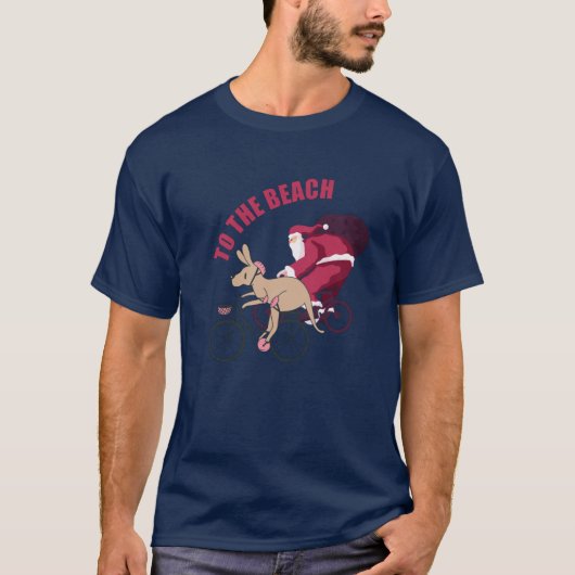 Naar het strand - Australische Kerstmis T-shirt (Voorkant)
