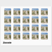 Naar het strand bij Nairn Vierkante Sticker (Vel)