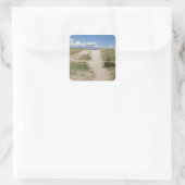 Naar het strand bij Nairn Vierkante Sticker (Tas)