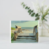 Naar het strand briefkaart (Staand voorkant)