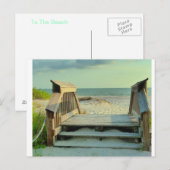 Naar het strand briefkaart (Voorkant / Achterkant)