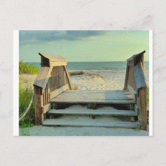 Naar het strand briefkaart (Voorkant)