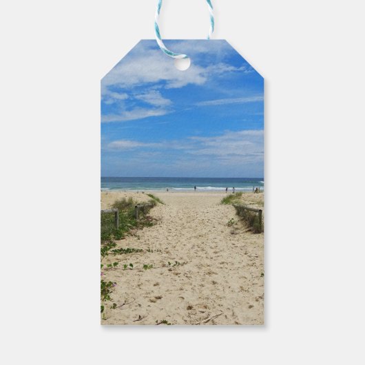 Naar het strand cadeaulabel (Achterkant)