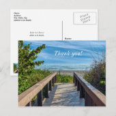 Naar het strand dank je briefkaart (Voorkant / Achterkant)