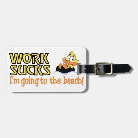 Naar het strand gaan bagagelabel (Voorkant horizontaal)