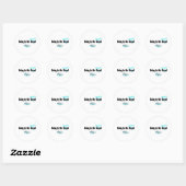Naar het strand gaan ronde sticker (Vel)