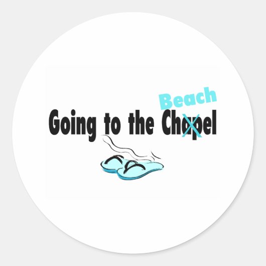 Naar het strand gaan ronde sticker (Voorkant)