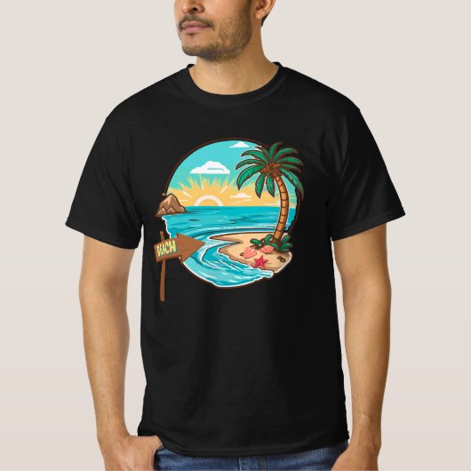Naar het strand gaan t-shirt (Voorkant)