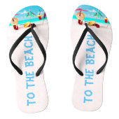 Naar het strand grappig teenslippers (Voetbed)