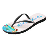 Naar het strand grappig teenslippers (Schuin)