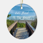 Naar het strand keramisch ornament (Links)