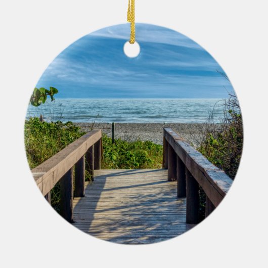 Naar het strand keramisch ornament (Achterkant)