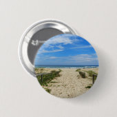Naar het strand ronde button 5,7 cm (Voorkant /achterkant)