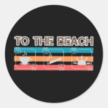 Naar het strand Sticker