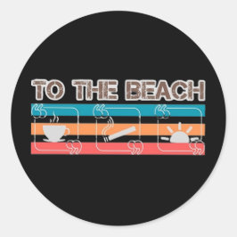 Naar het strand Sticker