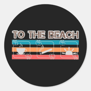 Naar het strand Sticker