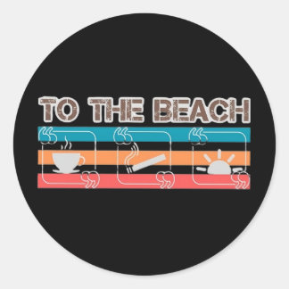 Naar het strand Sticker