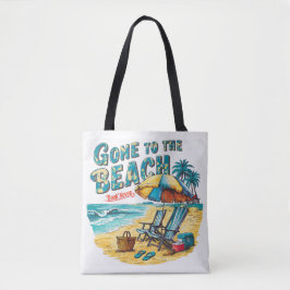 Naar het strand tote bag