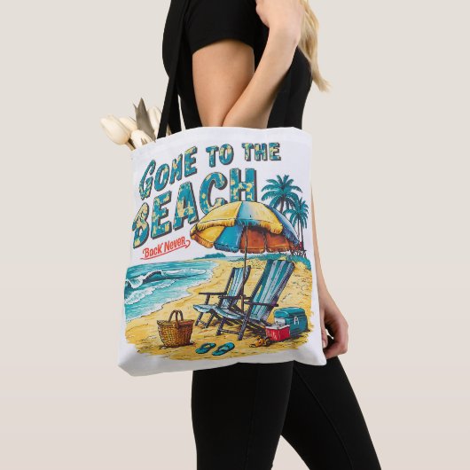 Naar het strand tote bag (Dichtbij)