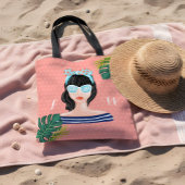 Naar het strand | Tropische bladeren van de winkel Tote Bag